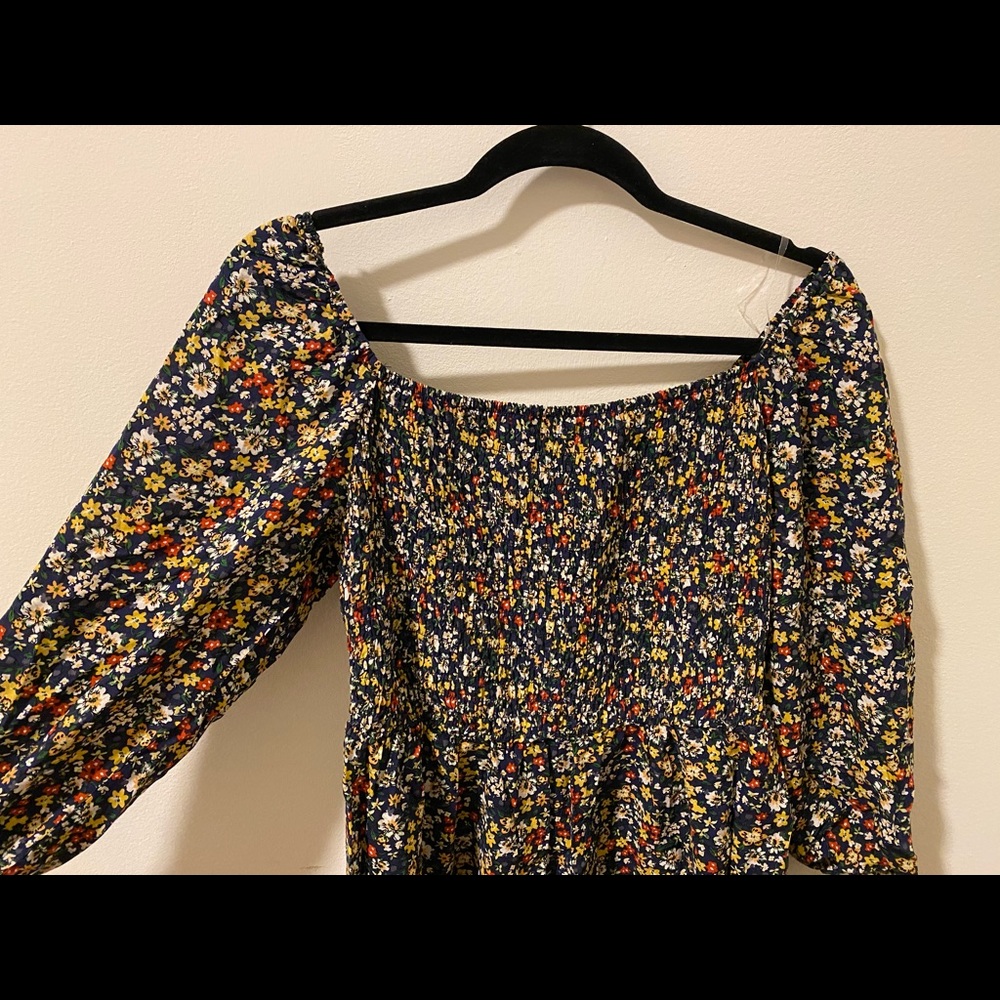 Floral print off the shoulder sundress